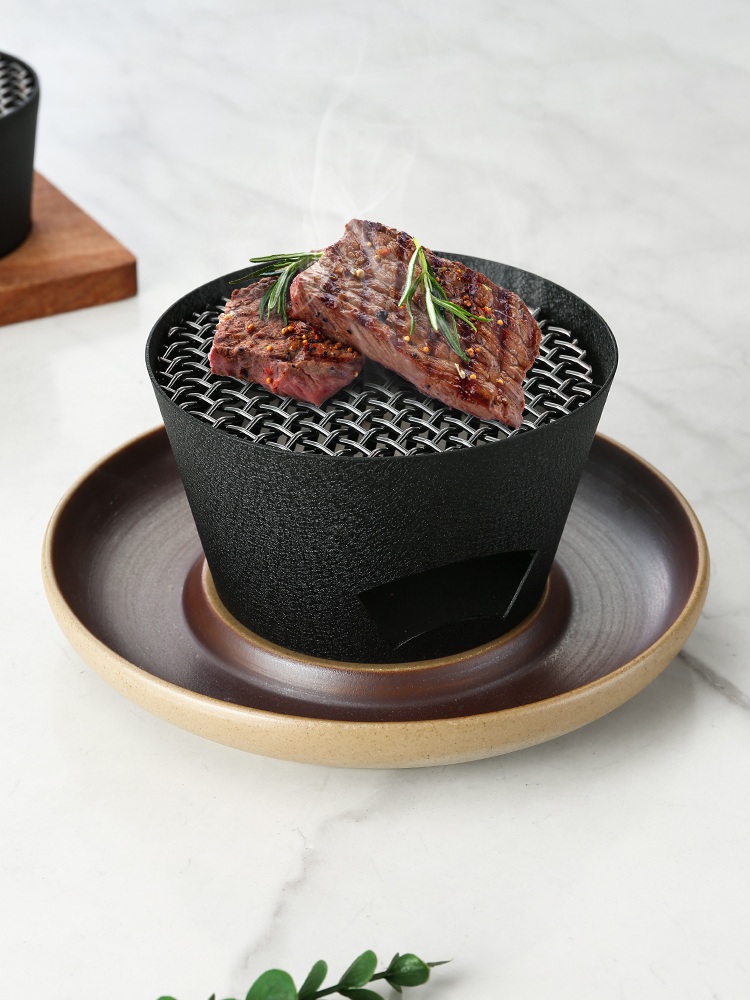 1인용화로 숯불화로 미니주물 연탄화로 캠핑용 바베큐  소형 11.5cm 주철 - 상세 이미지 4