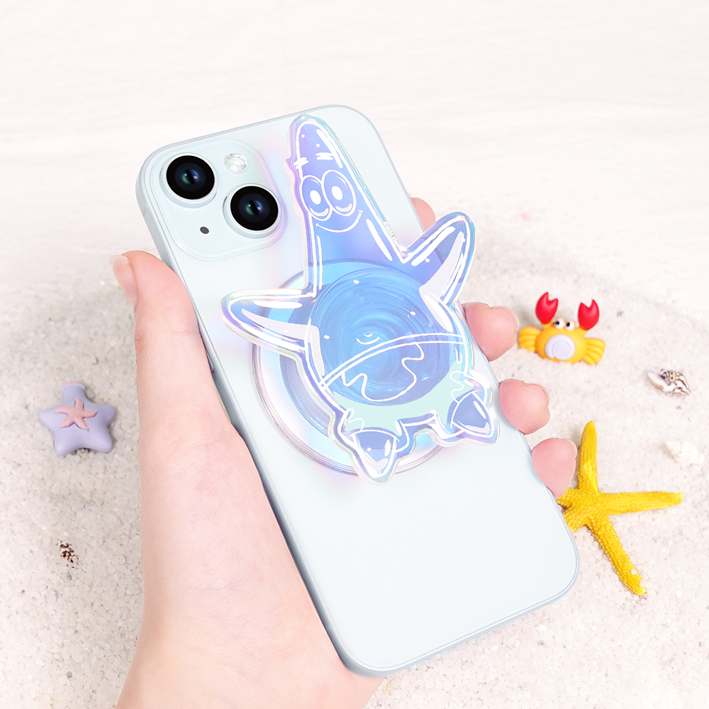 스폰지밥 맥세이프 그립톡 홀로그램 스마트톡 자석 탈부착 거치대 비눗방울 뚱이