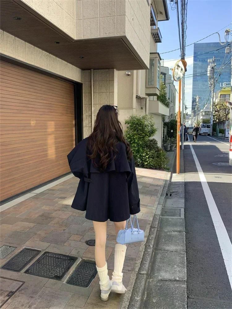 여친룩 데이트룩 겨울 파카 코트 트렌치 재킷 맥시 롱 오버코트 캐주얼 오버사이즈 바람막이 카키 프리 사이즈 - 상세 이미지 4