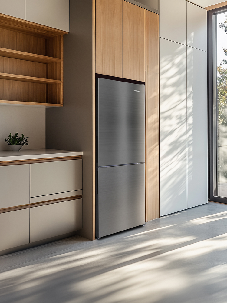 더함 소형 미니 냉장고 사무실 신혼 원룸 2도어 CHiQ 냉장고 157L 메탈실버 방문설치