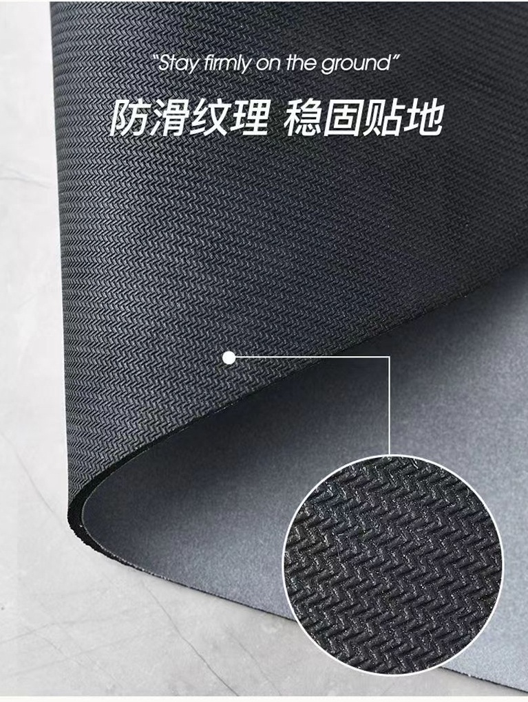 대형 규조토매트 주방 미끄럼 방지 미니멀리스트 카펫 흑백 격자 120X200(흡수속건) - 상세 이미지 5