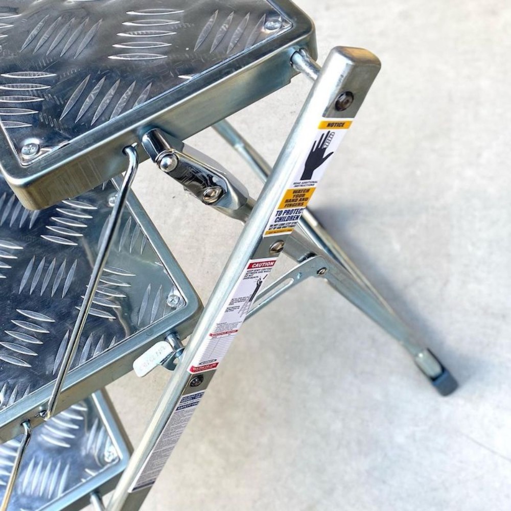 덜튼 DULTON 3단 스틸 사다리 빈티지 FOLDING 3 STEPS GALVANIZED - 상세 이미지 2