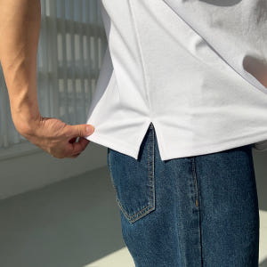 두꺼운반팔티 10수반팔티 남자레이어드 남자흰티 착용 후기 | 사이즈/핏 총정리 - 상품 이미지 4