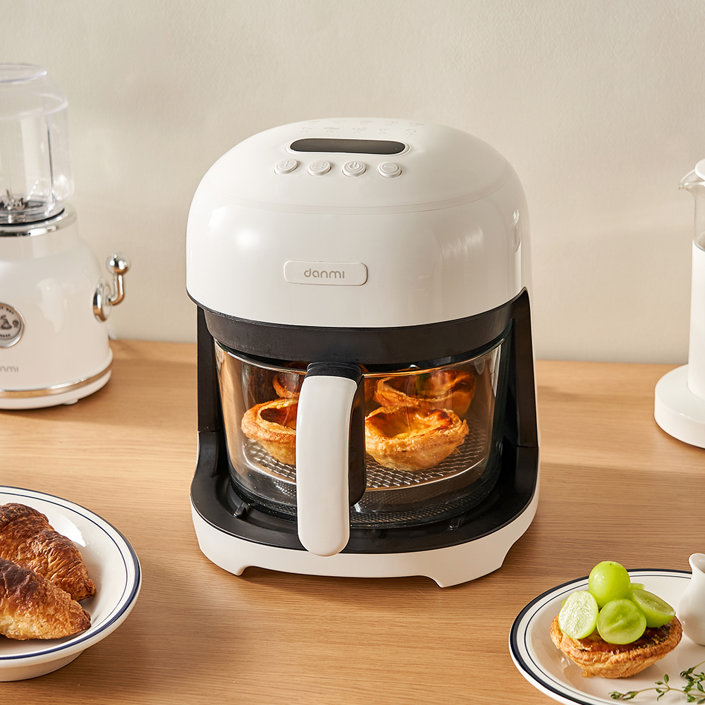 단미 유리 바스켓 글라스 에어프라이어 3.5L 소형 미니 에어프라이기