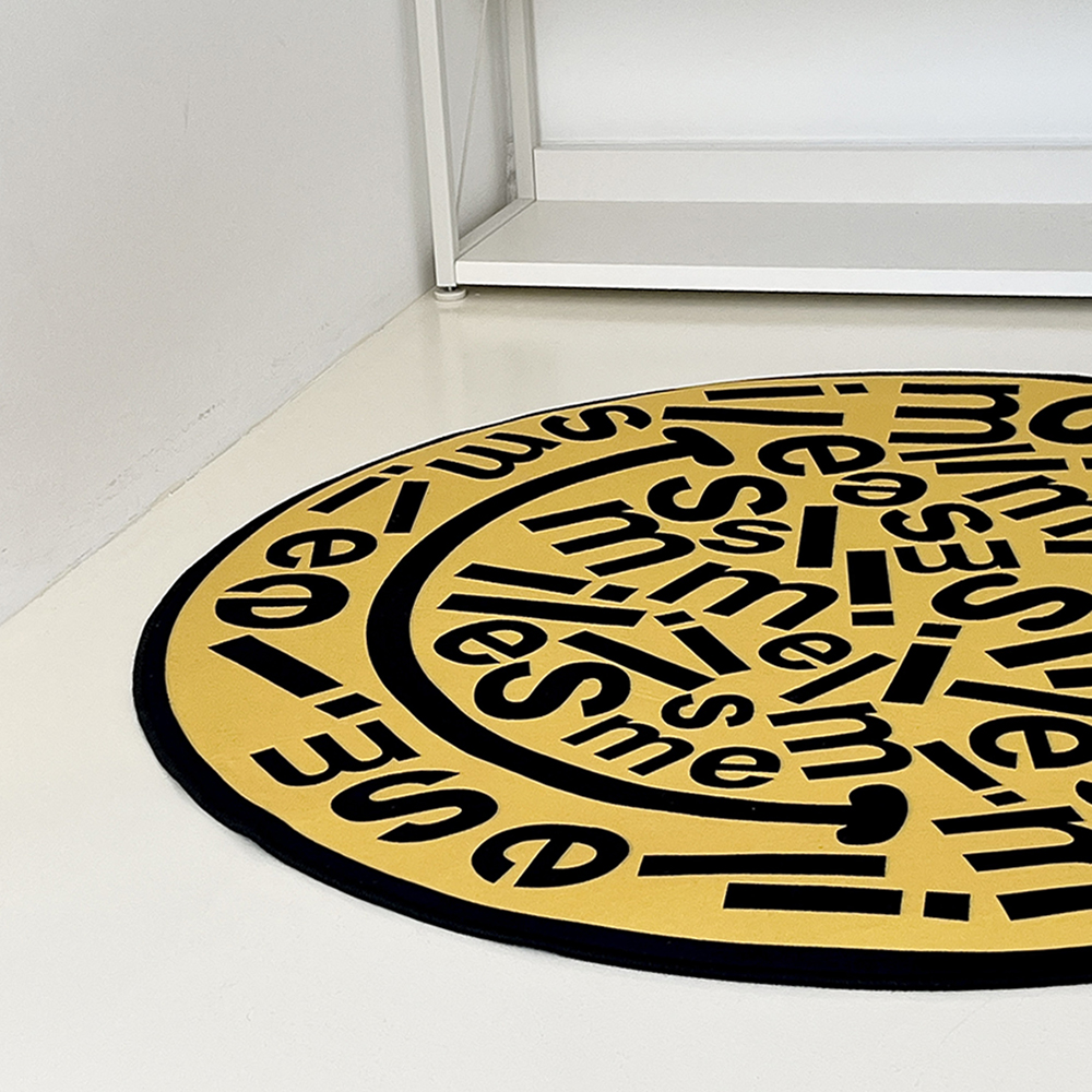 [에모프] 스마일 원형러그 카페트 미니러그 키즈러그