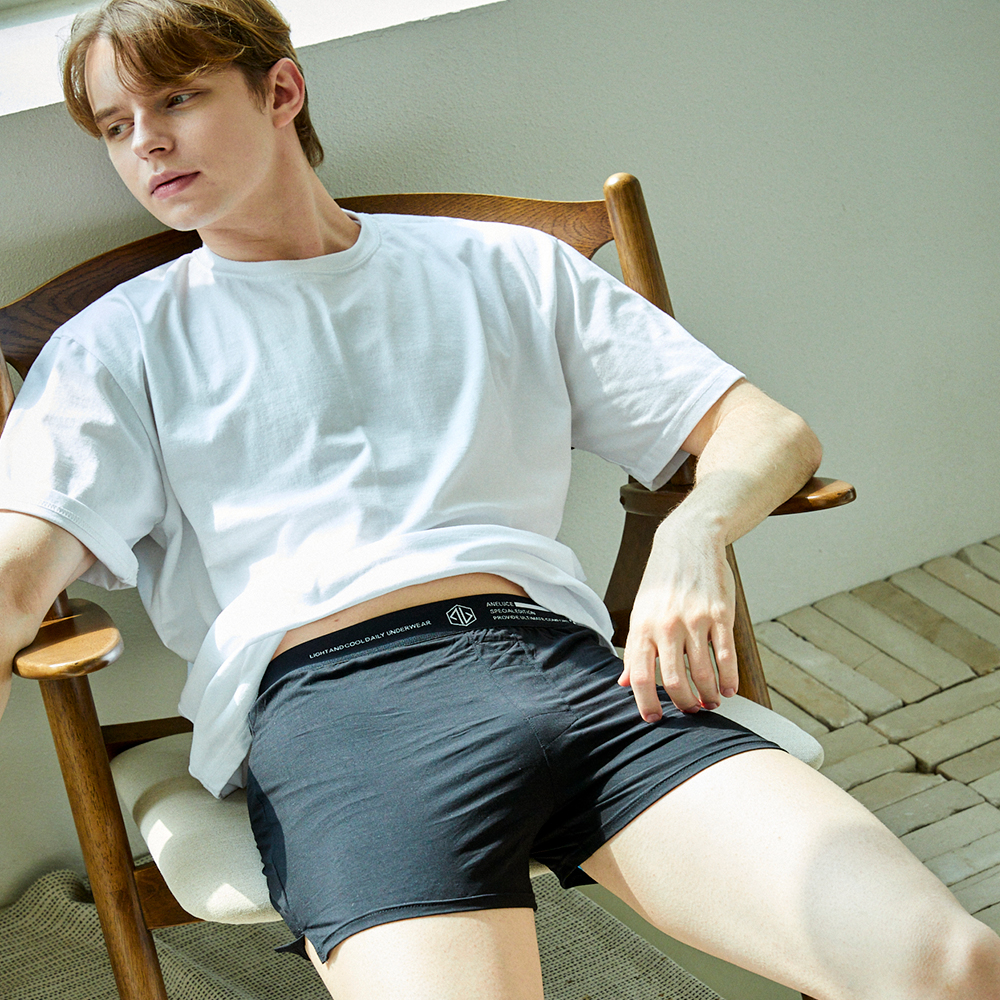 아넬루체 블랙에디션 모달 남자팬티 남성 트렁크 팬티 3매 세트 이미지 3