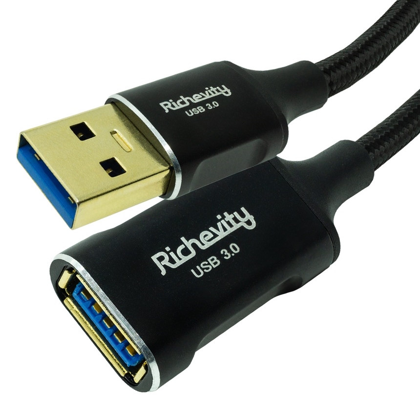 리체비티 USB 3.0 연장 케이블 데이터 전송 고속 충전 연장선 0.5m, 1개 - 상세 이미지 2