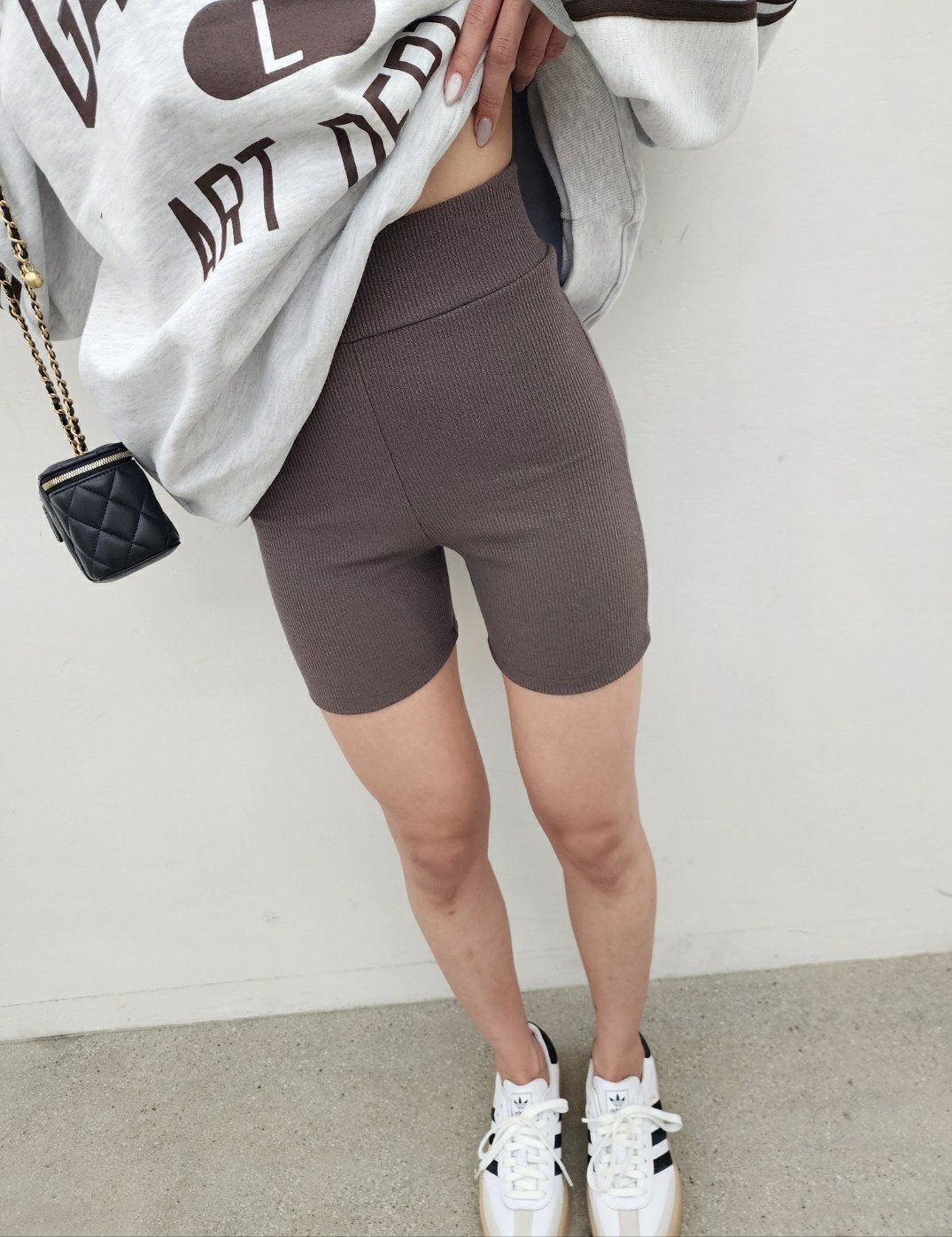 데일리 숏 골지레깅스 상세 이미지 4