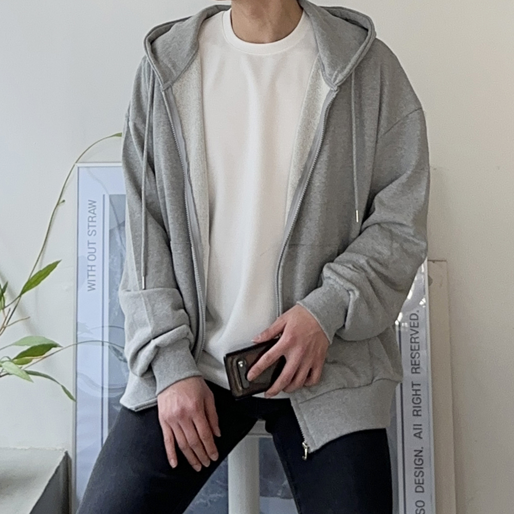 남자 후드집업 오버핏 커플 모자큰 집업 후드티