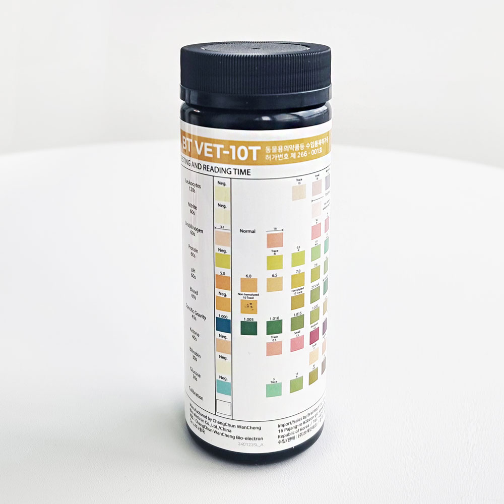 강아지소변검사 고양이소변 반려동물 건강 단백뇨염증 검사스틱 ph진단 50회