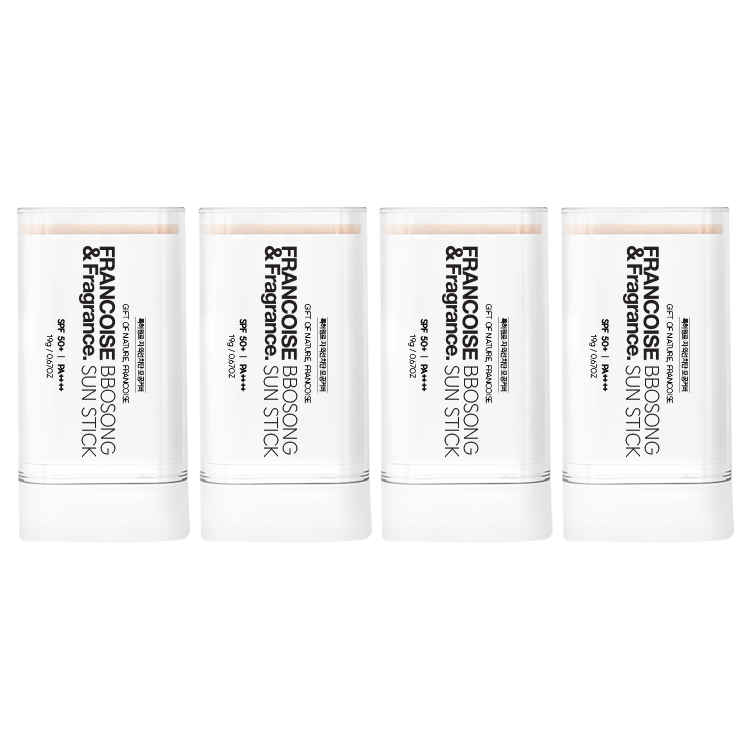 2+2 프랑스와즈 뽀송선스틱 SPF50+ 미백 주름개선 도움 모공커버까지 한번에 (4개) : 프랑스와즈