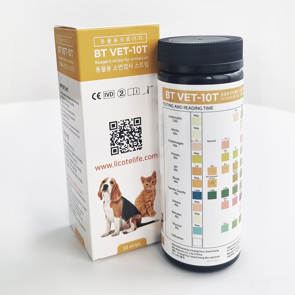 강아지소변검사 고양이소변 반려동물 건강 단백뇨염증 검사스틱 ph진단 50회