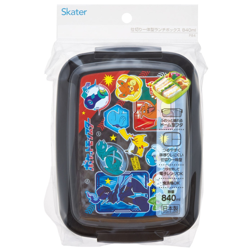 스케이터 포켓몬스터 캐릭터 칸막이 일체형 런치박스 도시락 840ml P84 - 주방·식기 - 하카타몰