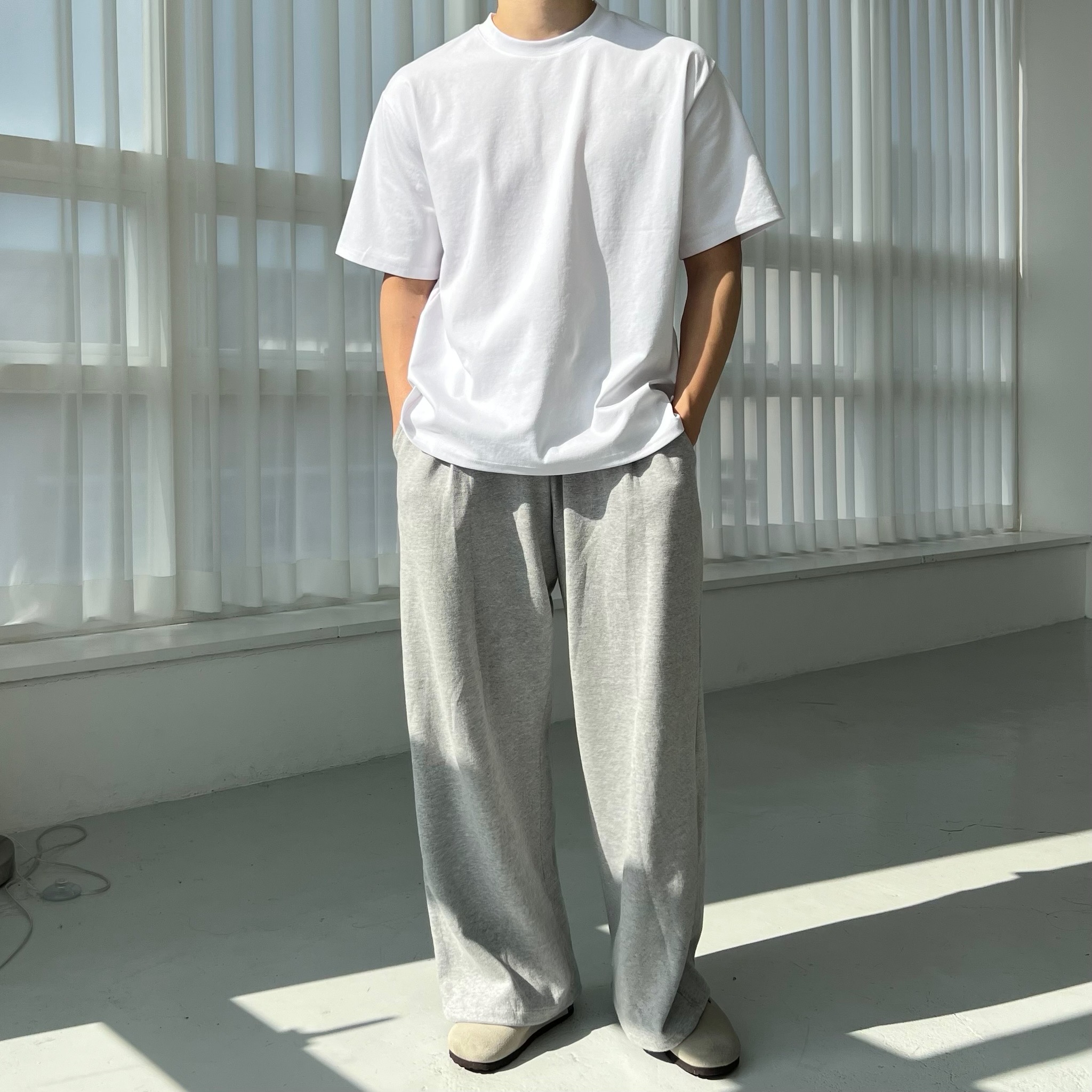 1+1 두꺼운반팔티 10수반팔티 남자레이어드 남자흰티 이미지 3