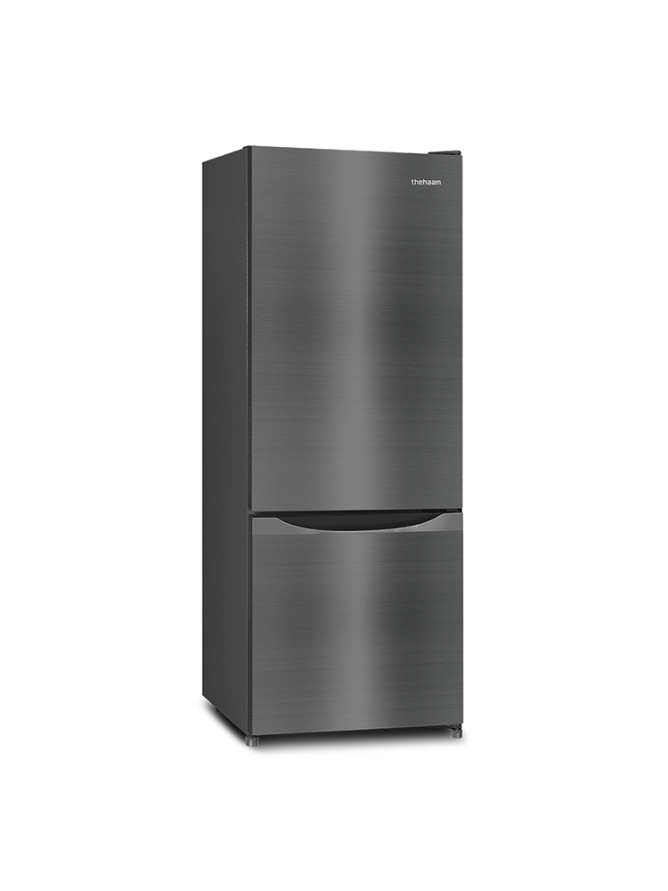 더함 소형 미니 냉장고 사무실 신혼 원룸 2도어 냉장고 205L 메탈실버 방문설치