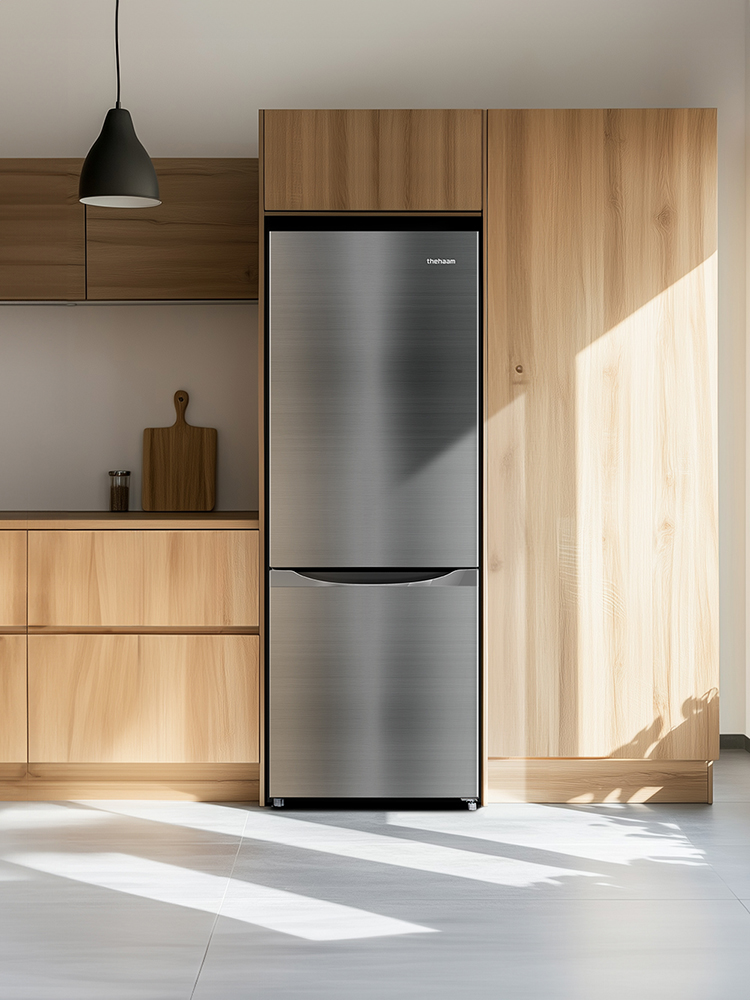 더함 소형 미니 냉장고 사무실 신혼 원룸 냉장고 2도어 냉장고 205L 메탈실버 방문설치