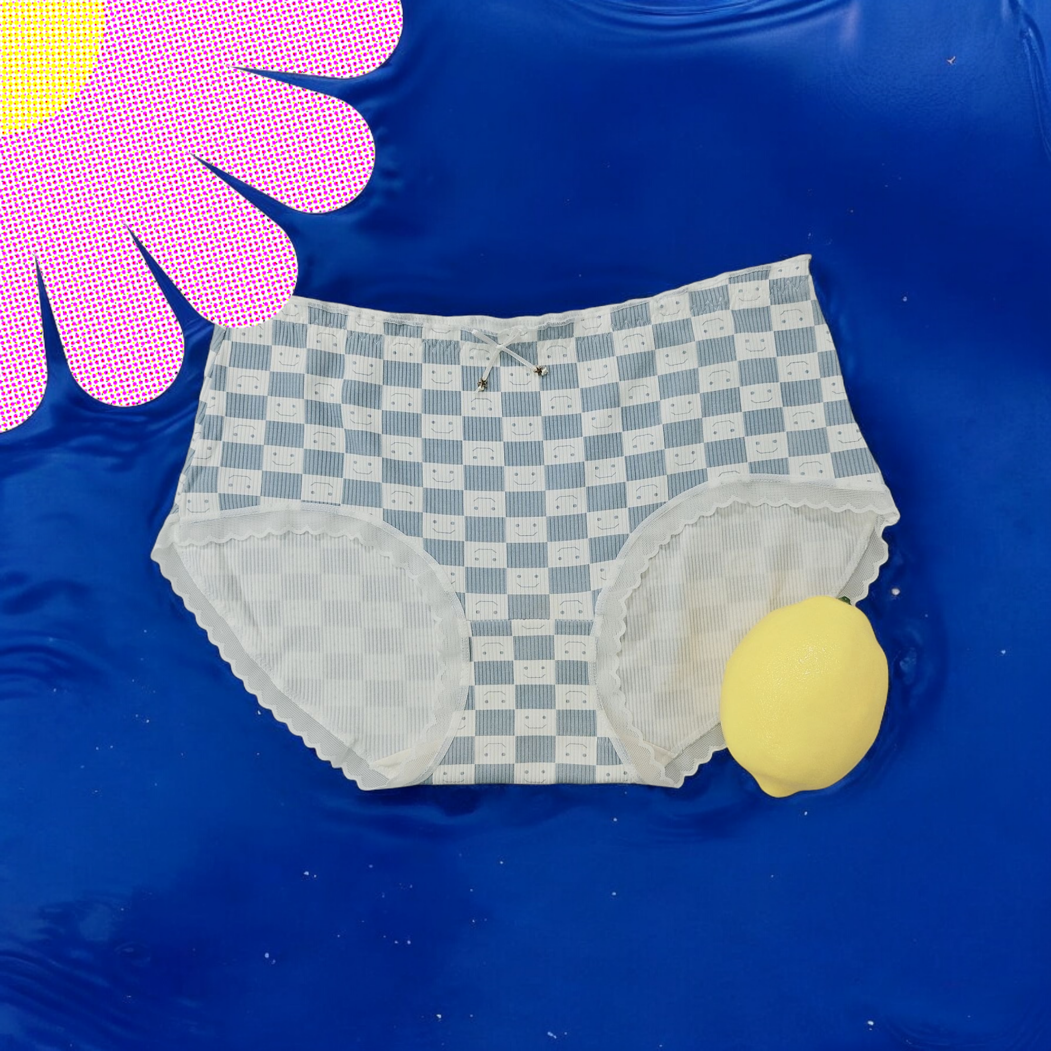 모눈팬티 귀여운팬티 20대팬티 허리밴드팬티 고무줄팬티 학생팬티 요일팬티 스마일팬티 유난히 편한 팬티 밴드팬티 - 상세 이미지 3