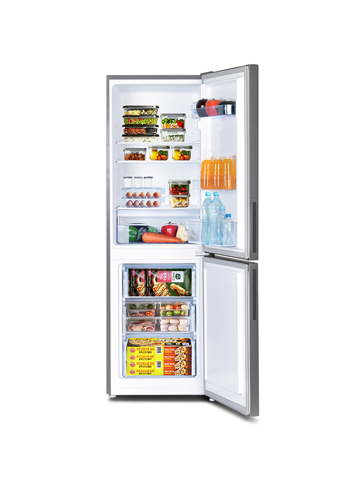 더함 소형 미니 냉장고 사무실 신혼 원룸 2도어 CHiQ 냉장고 157L 메탈실버 방문설치