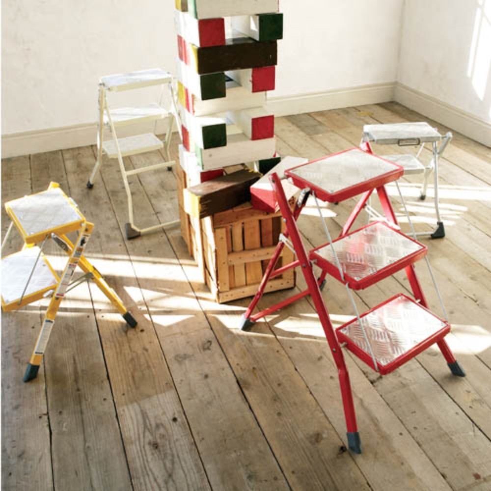 덜튼 DULTON 3단 스틸 사다리 빈티지 FOLDING 3 STEPS GALVANIZED - 상세 이미지 4