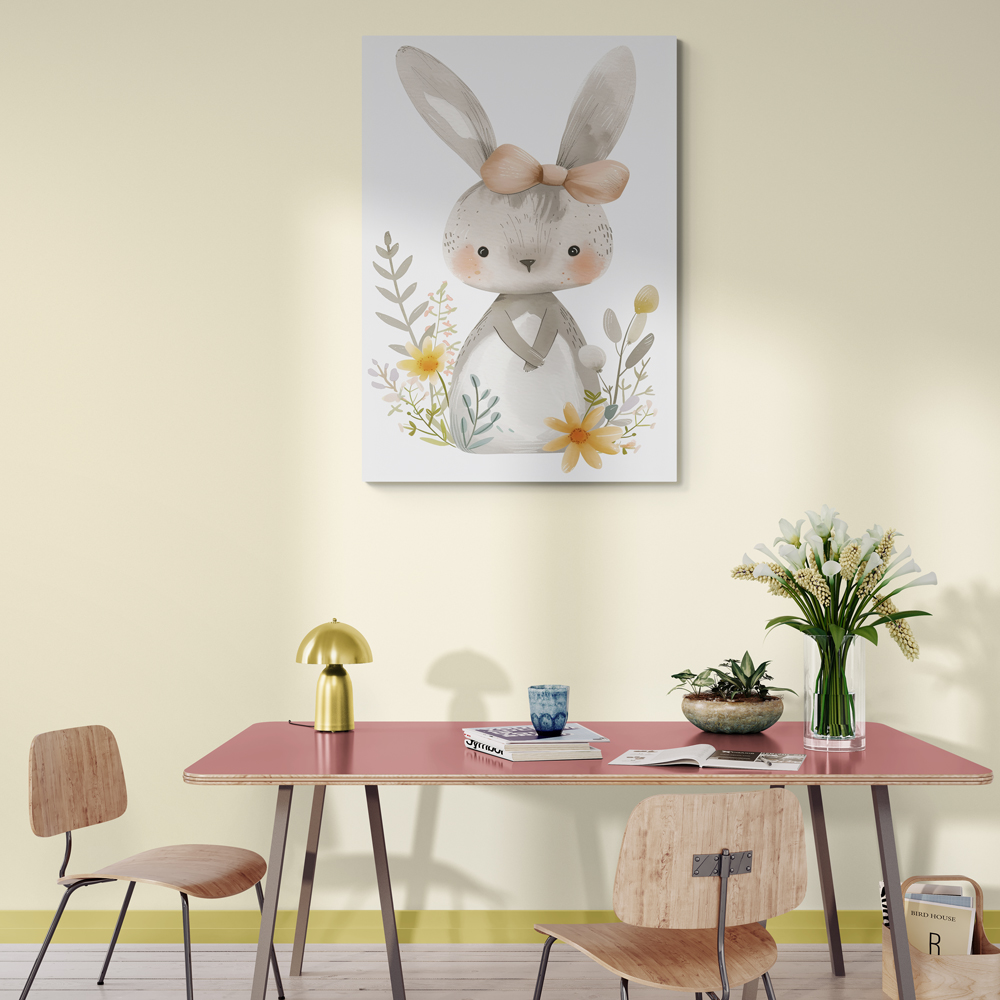 부드러운마음 A3 캔버스액자 토끼그림 - 상세 이미지 4