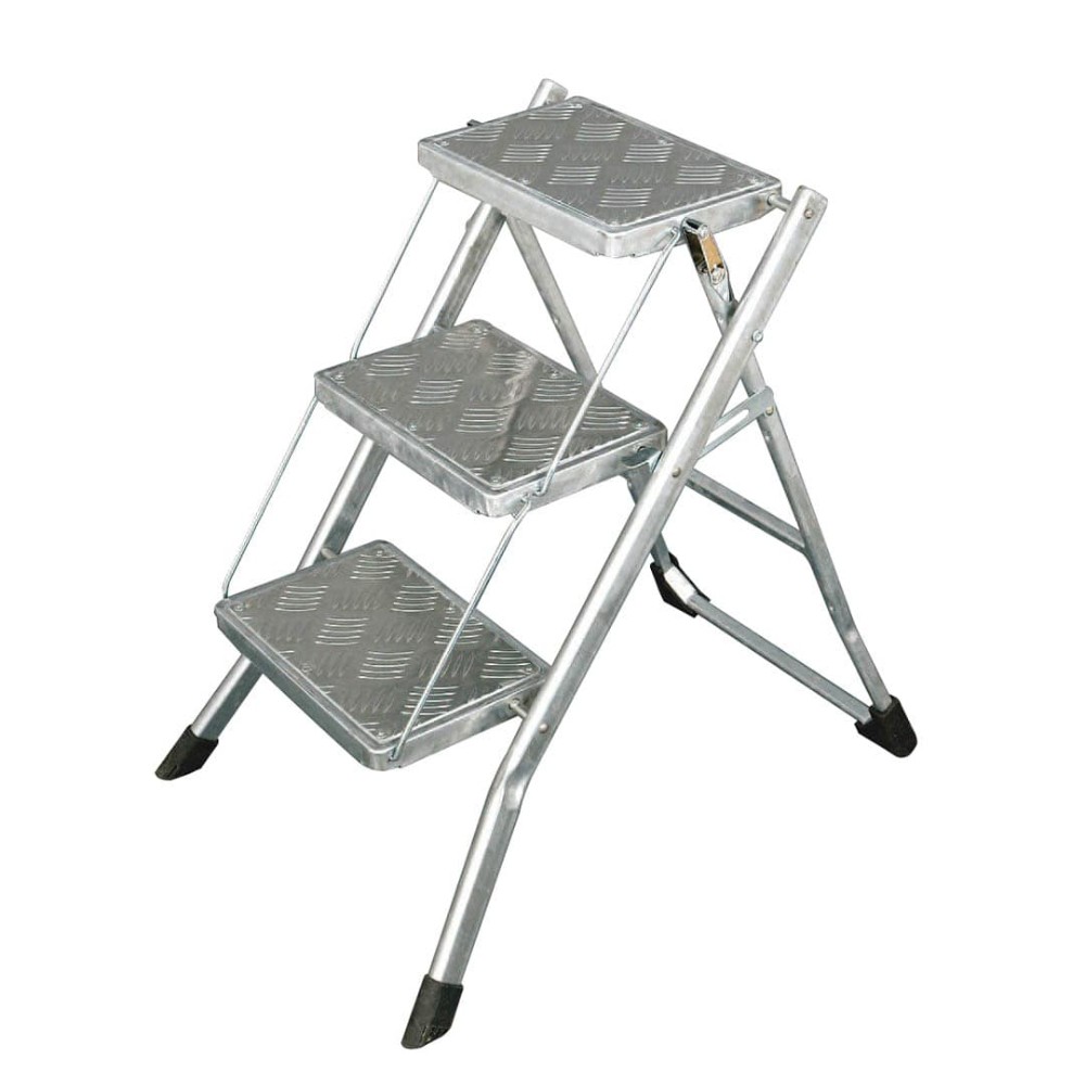 덜튼 DULTON 3단 스틸 사다리 빈티지 FOLDING 3 STEPS GALVANIZED - 상품 이미지