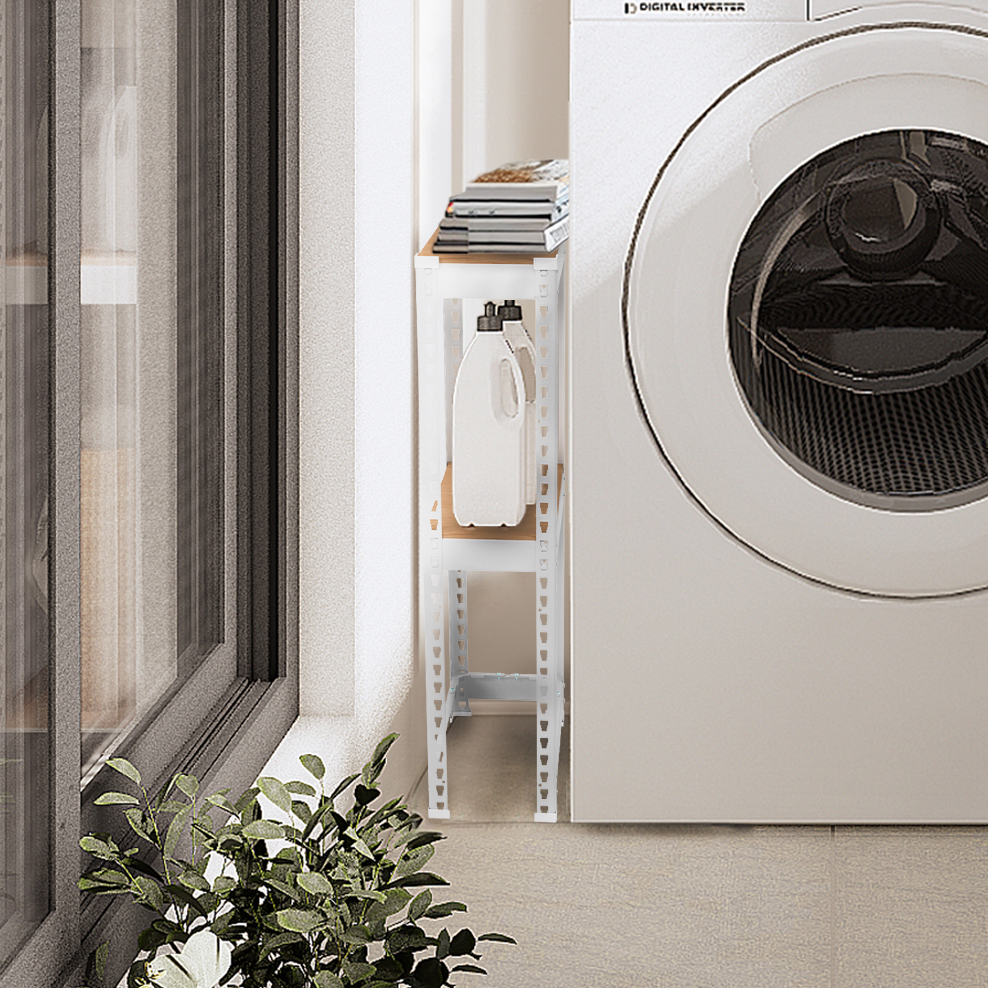 스피드랙 틈새선반 수납장 조립식 앵글 베란다 욕실선반 진열대 200x200x330 2단