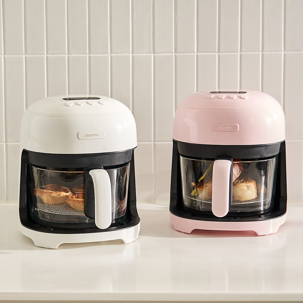 단미 유리 바스켓 글라스 에어프라이어 3.5L 소형 미니 에어프라이기