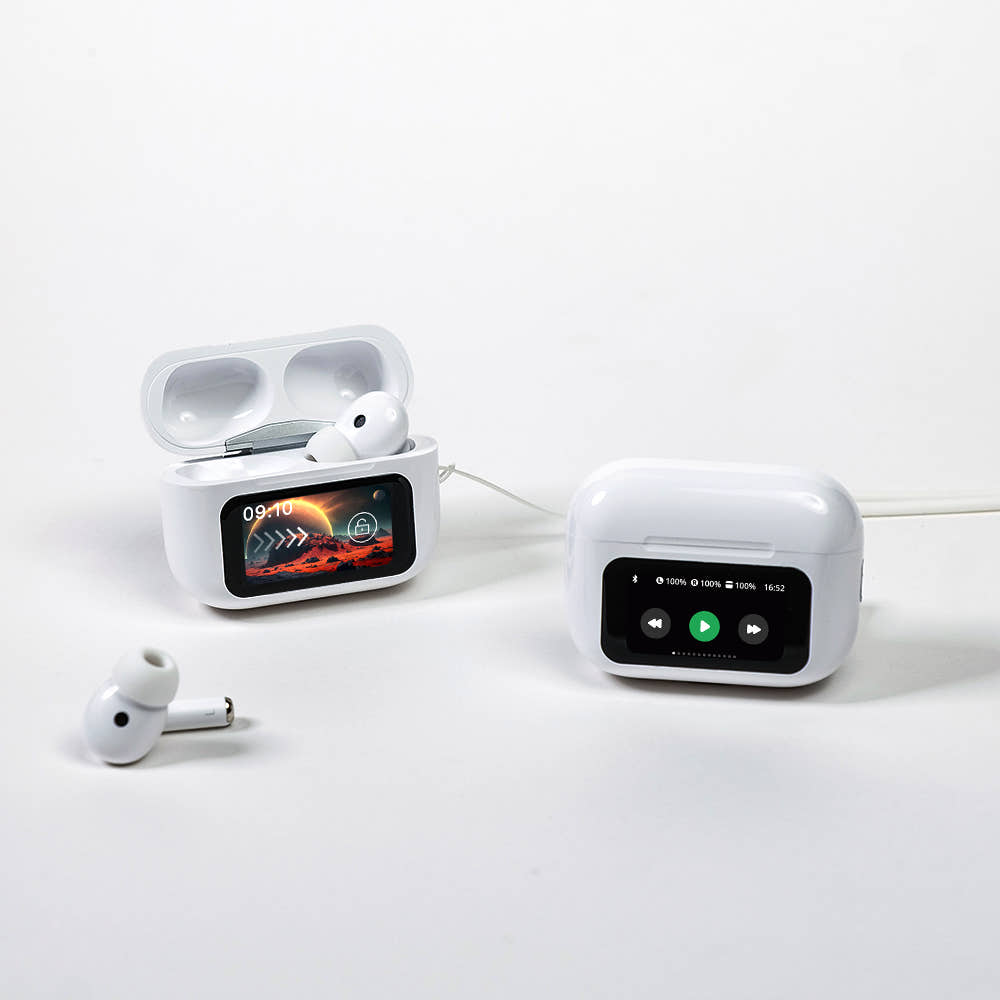 펭카버즈PB7004 LCD화면 가심비 노이즈 캔슬링 블루투스 무선이어폰