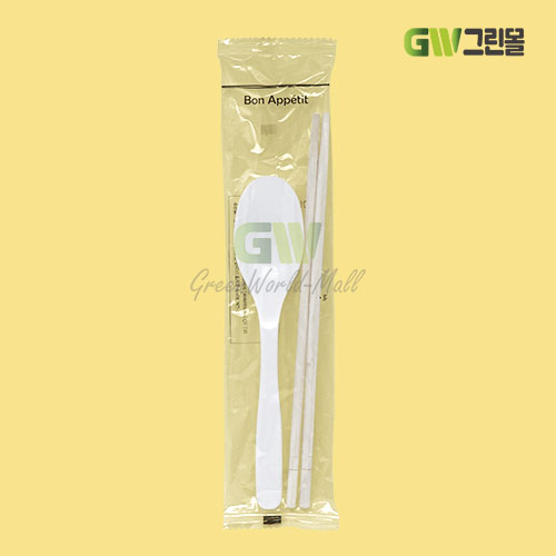 일회용 수저세트 200mm 본아베띠 OPP 백색 / KRM : 그린몰스토어