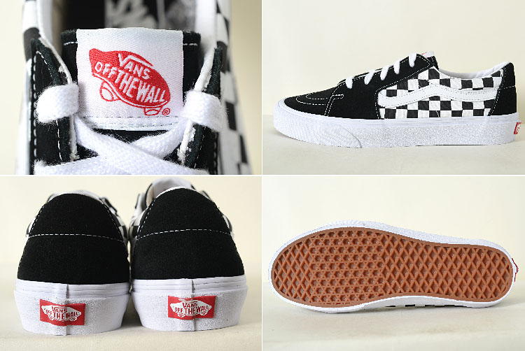 반스 VANS 스케이트 로우 스웨이드 체커보드 스니커즈 SK8-LOW 블랙 - 상세 이미지 3
