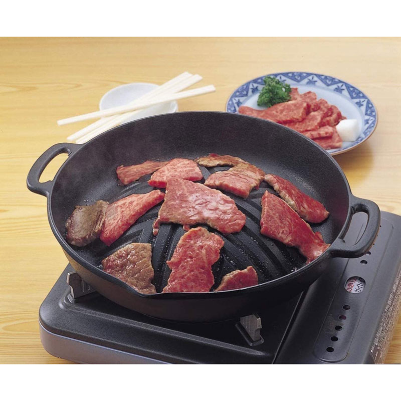이와츄 Iwachu 불고기 팬 냄비 직화용 남부철기 28.5cm 23005 - 상세 이미지 3
