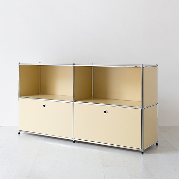 심플리 2x2 수납장 2문 BC017 1520mmx400mmx820mm, 2단, 솔리드베이지 8149.0442 - 상세 이미지 2