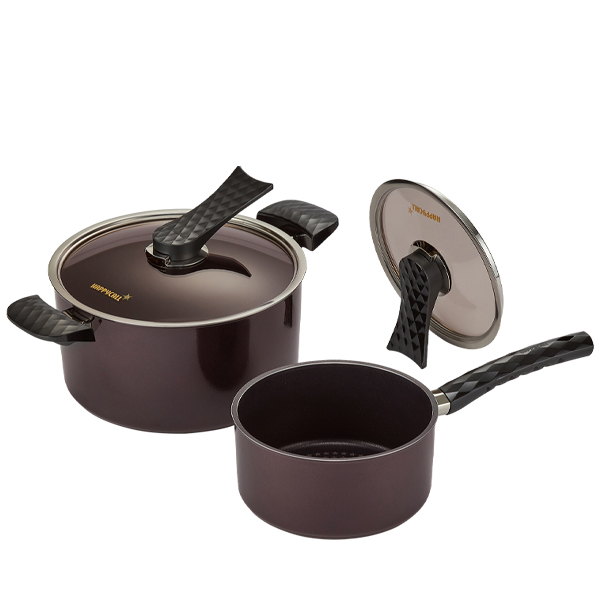 [N배송] 다이아몬드 IH 냄비 2종 세트B (18한손/24곰솥)