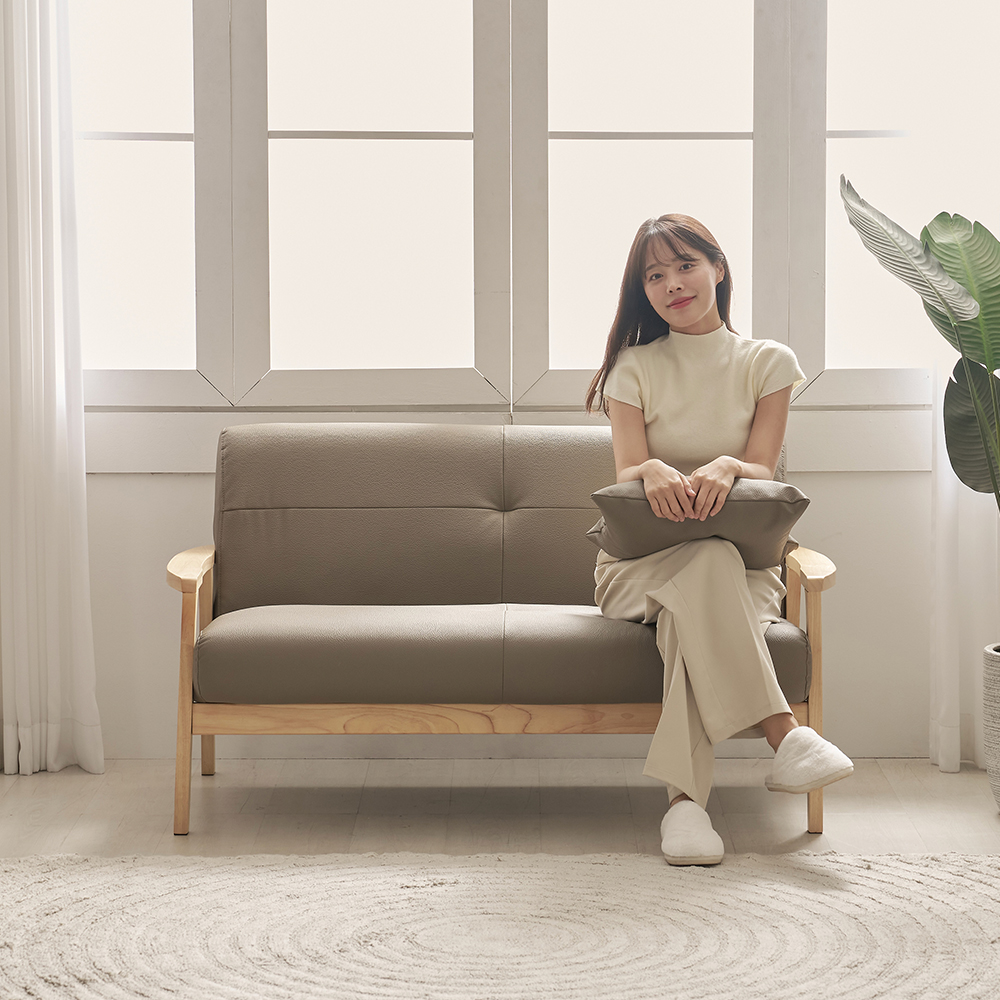 아이야 원목 2인용 소파 이미지 6