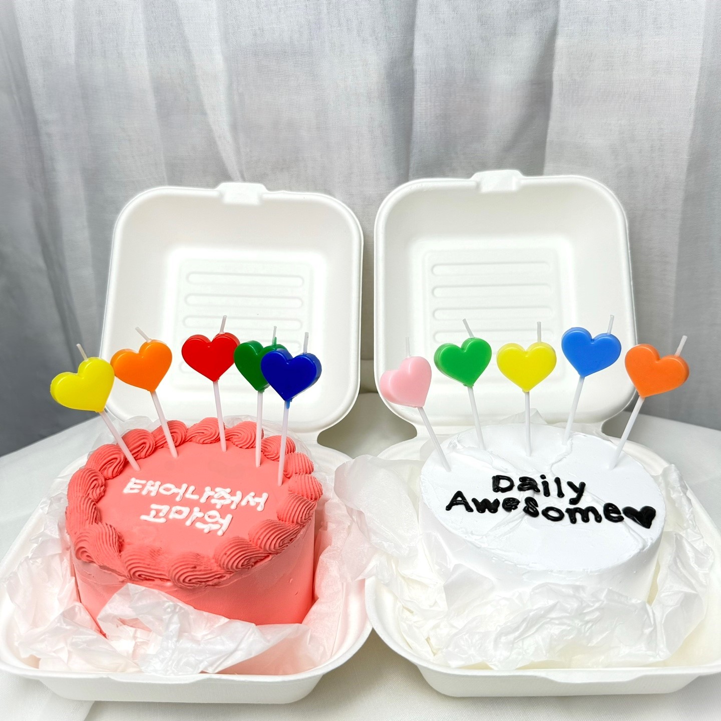 하트초 생일초 케이크 파티 초 이벤트 - 상세 이미지 2