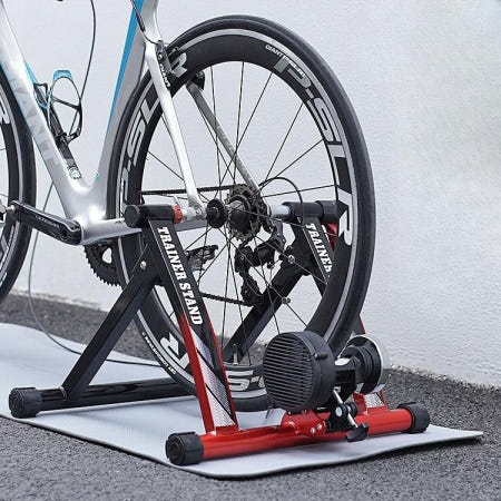 [해외]자전거롤러 인도어 유산소 운동 거치대 고정 라이딩 로라 프레임 트레이닝 블랙