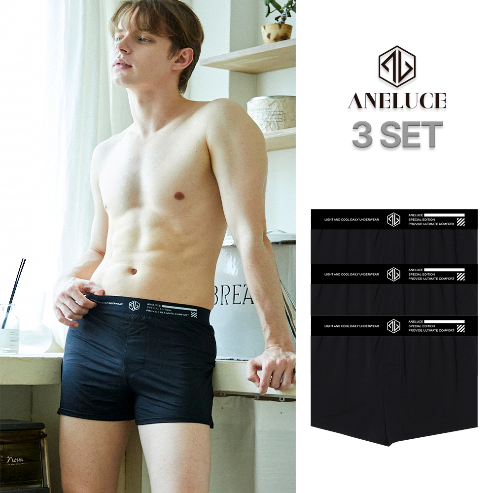 아넬루체 블랙에디션 모달 남자팬티 남성 트렁크 팬티 3매 세트