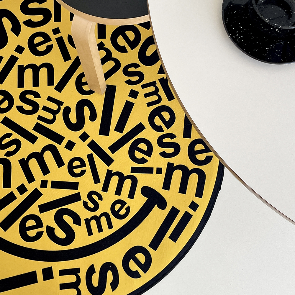 [에모프] 스마일 원형러그 카페트 미니러그 키즈러그