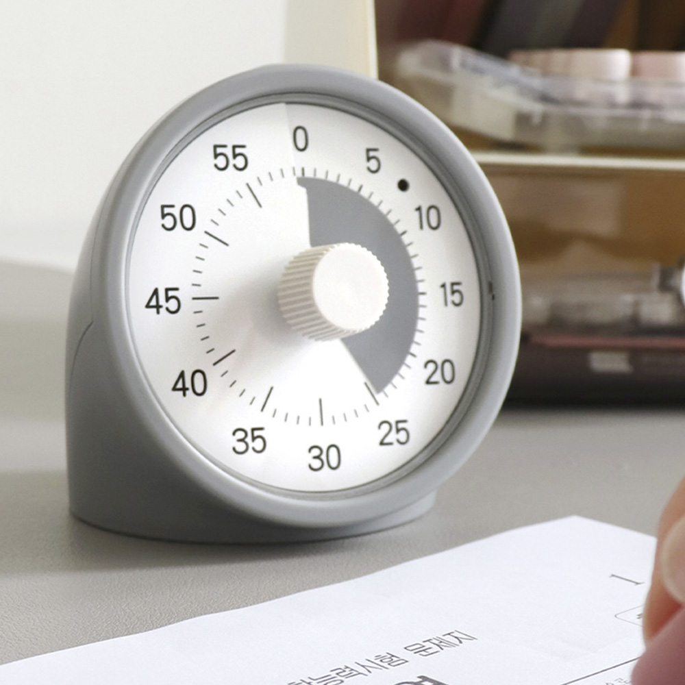 빌라드하우스 티엠포 무소음 타이머 구글 아날로그 스터디 쿠킹 뽀모도로 그레이 라운드