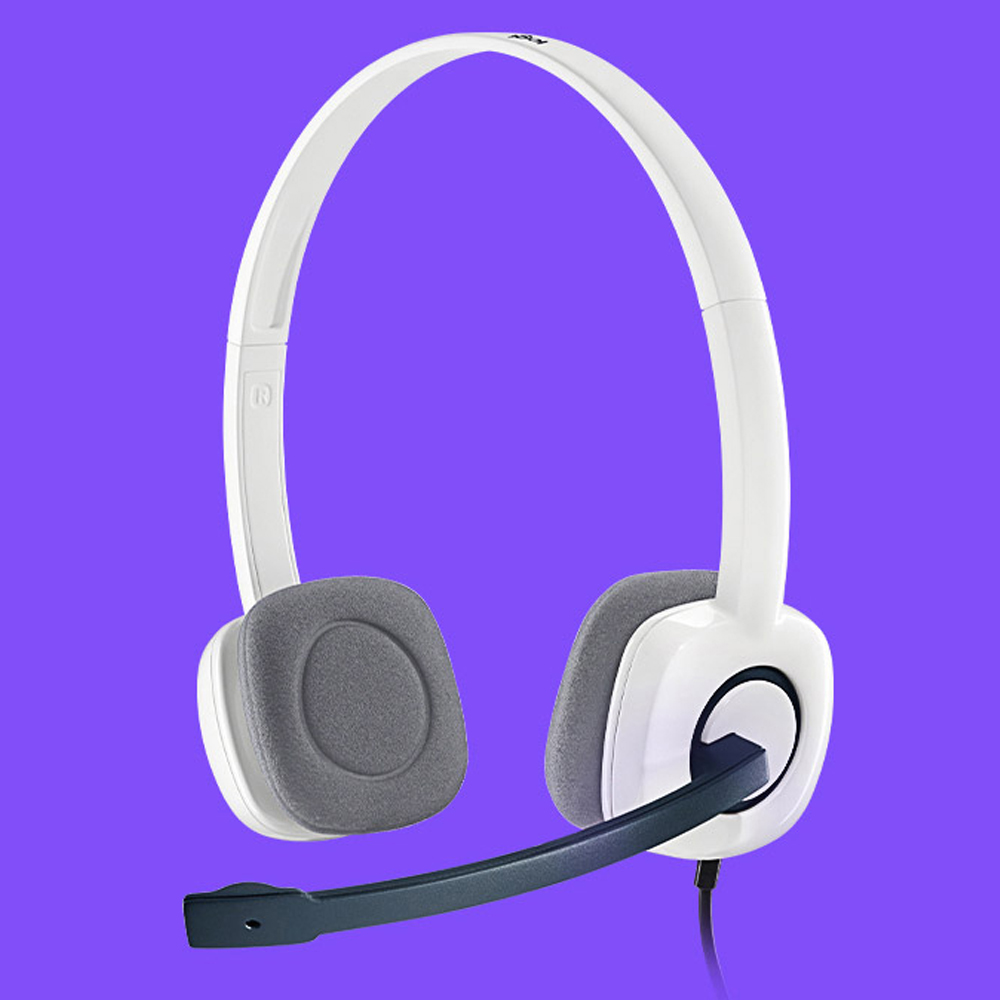 [국내정발] 로지텍코리아 H150 PC 유선 컴퓨터 헤드셋 화이트