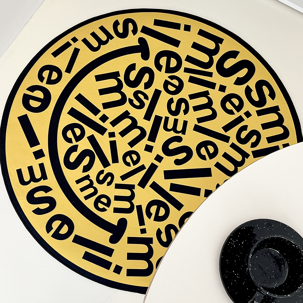 [에모프] 스마일 원형러그 카페트 미니러그 키즈러그