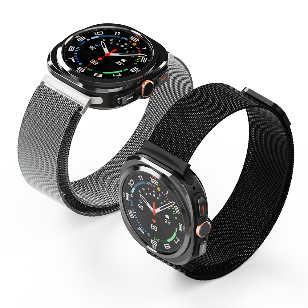 커브형 갤럭시워치 울트라 스트랩 밀레니즈 메탈 루프 밴드 시계줄