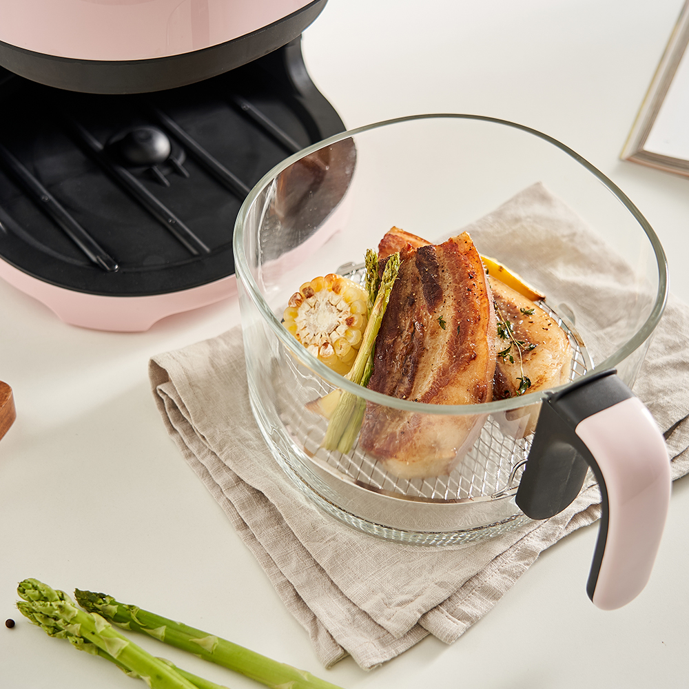단미 유리 바스켓 글라스 에어프라이어 3.5L 소형 미니 에어프라이기