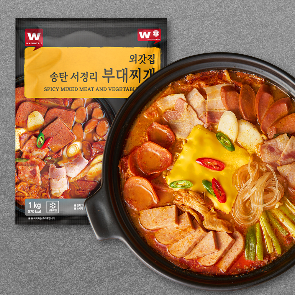 [외갓집] 서정리 부대찌개 1kg X 2팩 : 외갓집