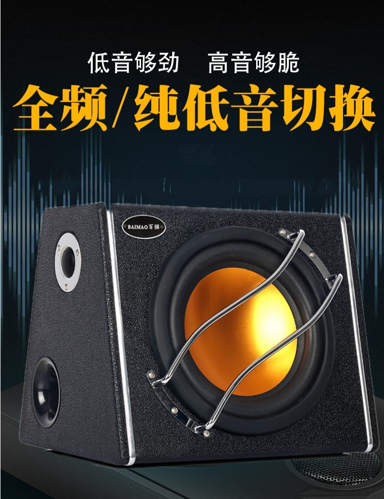 자동차 서브우퍼 스피커 블루투스 트럭 엠프 고성능 오디오 10인치 12V 차량 동기화 듀얼 스피커 없음 - 상세 이미지 3