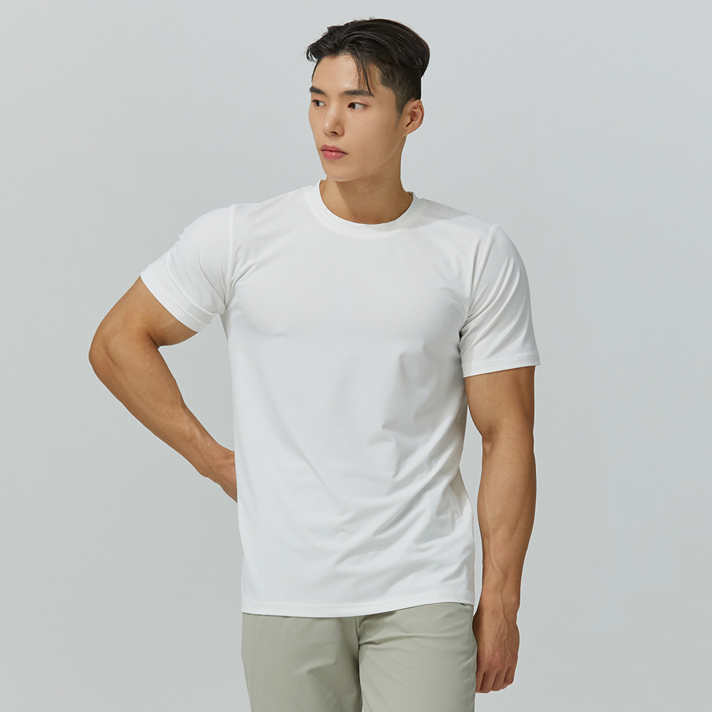 블랙몬스터핏 쿨베이스 에어 기능성 무지 반팔 운동 헬스 티셔츠 이미지 2