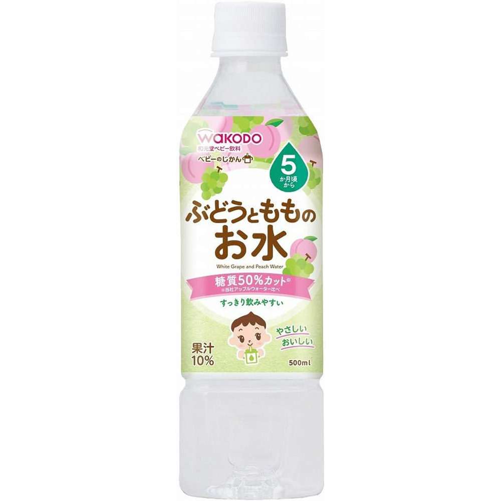 와코도 아기시간 포도 복숭아 워터 500ml 24개입 5개월부터
