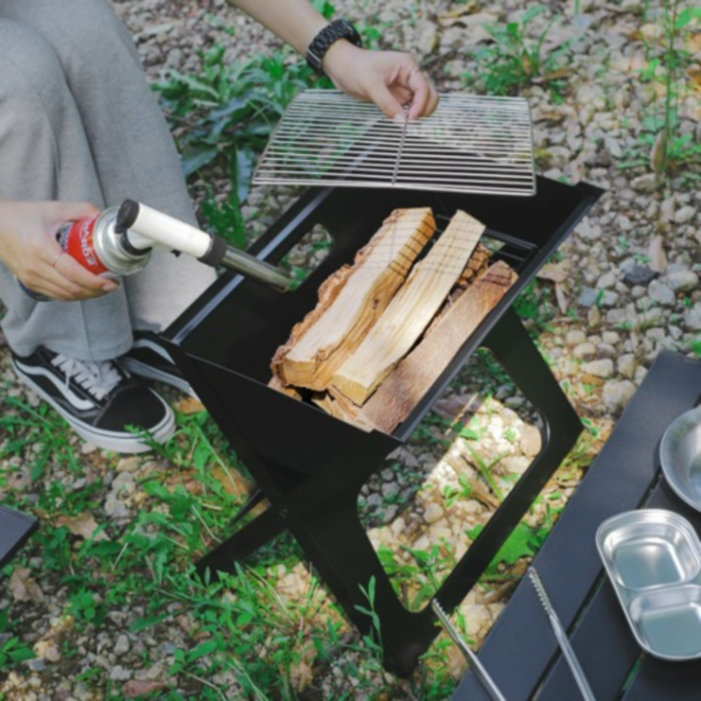 경량 접이식 화로대 석쇠 바베큐그릴 캠핑 숯불 스텐드 화롯대