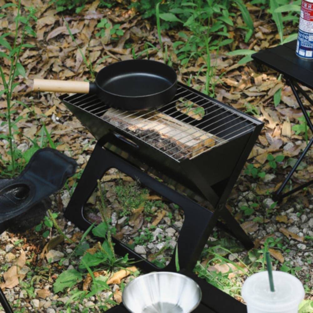 경량 접이식 화로대 석쇠 바베큐그릴 캠핑 숯불 스텐드 화롯대