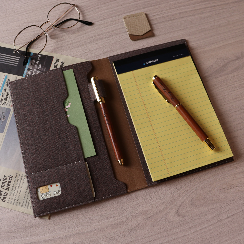 오브리즈 아테네가죽 메모패드+속지SET 리갈패드 포켓수납 A5